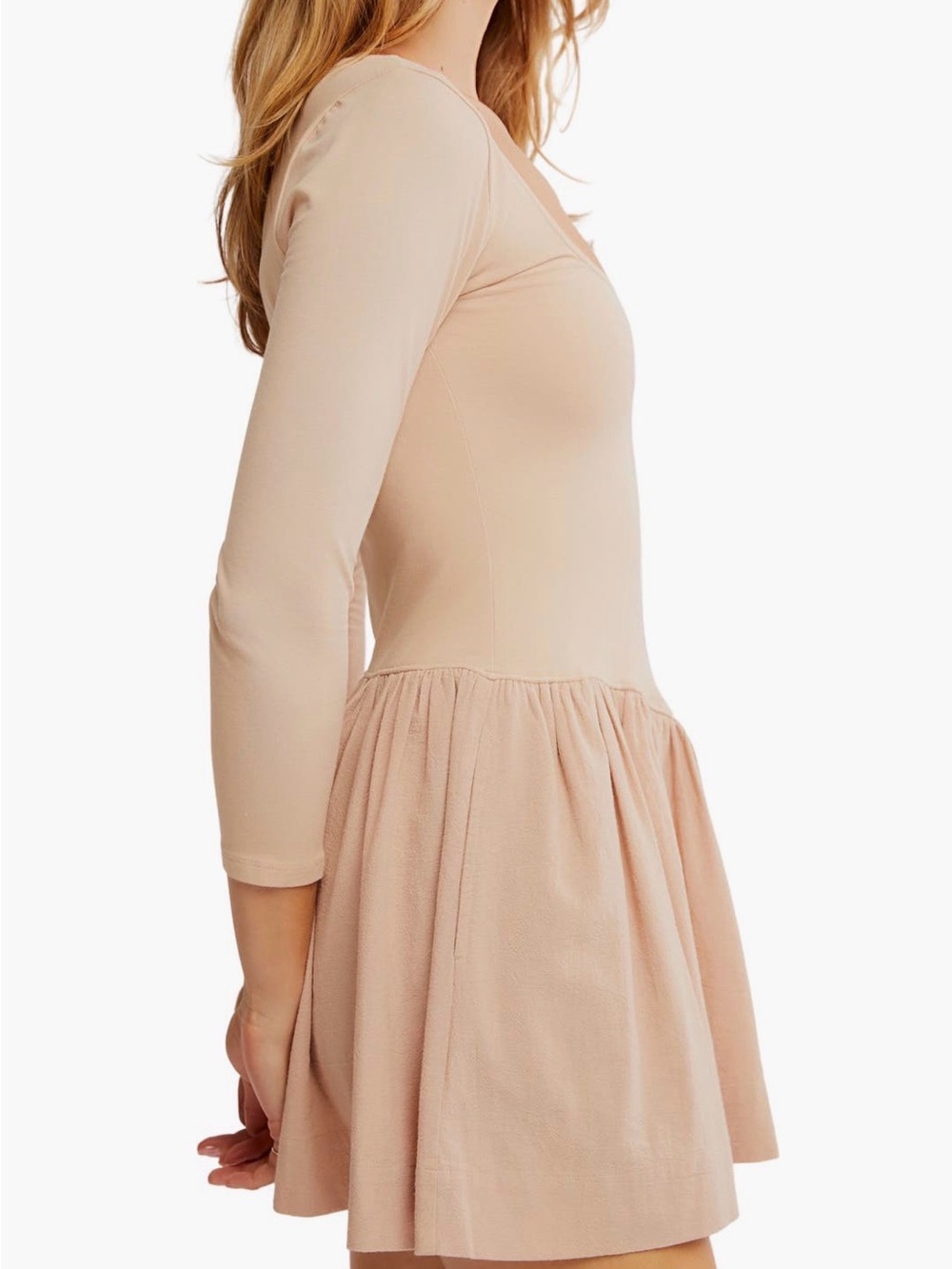 Free People Blush Long-Sleeve Scoop Mini Dress - Picture 4 of 7